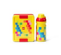 Room Copenhagen LEGO LUNCH SET - ICONIC Design, divertente e funzionale, bottiglia da 390 ml e contenitore per il pranzo per bambini e adulti, per pasti in viaggio, rosso e giallo