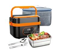 Portapranzo Elettrico Riscaldato Senza Fili da 1,5 Litri con Display A LED e Potenza di 60 W, Ideale per Lavoro, Viaggi e Auto.