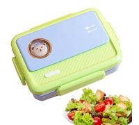 Portapranzo In Acciaio Inossidabile Con Coperchio, Contenitore Per Alimenti A Scomparti Con Coperchio Ermetico - Contenitore Per Picnic E Pranzo | Per Viaggi In Ufficio, Scuola, Asilo, Campeggio