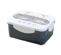 Portapranzo leggero con bicchiere per l'acqua per la scuola, design in plastica per un facile trasporto (grigio sigle)