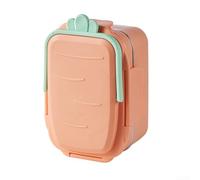 Portapranzo portatile a forma di ravanello, in acciaio inox, con manico, per preparare i pasti in famiglia, include utensili per mangiare comodamente al lavoro, a scuola o all'aperto (arancione nuovo)