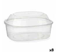 Portapranzo Rettangolare con Coperchio Leknes Trasparente polipropilene 1,5 L