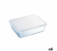 Portapranzo Rettangolare con Coperchio Pyrex Cook & Freeze 25 x 20 cm Traspar