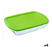 Portapranzo Rettangolare con Coperchio Pyrex Cook & store Trasparente Silicon