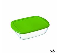 Portapranzo Rettangolare con Coperchio Pyrex Cook & Store Verde 1,1 L 23 x 15