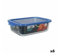Portapranzo Rettangolare con Coperchio Quttin Azzurro Rettangolare 23 x 17,5
