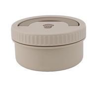 Portapranzo Umami a strato singolo, rettangolare rotondo con coperchio, portapranzo adatto al microonde in acciaio inossidabile 316, portapranzo coibentato con posate per ufficio, (Beige)
