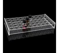 Portaprovette in plexiglass Portaprovette trasparente Portaprovette a colonna a doppia fila Portaprovette contagocce Attrezzatura per esperimenti chimici (10 ml (50 fori))