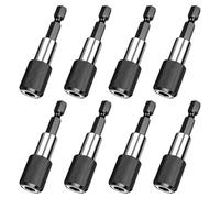 Portapunte autobloccante da 1/4" (60 mm), porta punte magnetico a cambio rapido da 1/4", prolunga per avvitatore a batteria, trapano e cacciavite, 8 pezzi