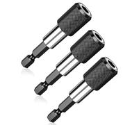 Portapunte magnetico in 3 pezzi, portapunte a cambio rapido, magnete portapunte da 1/4 di pollice e 60 mm adatto per punte da trapano, cacciaviti
