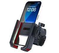 Portare Smartphone e Moto con Porta Cellulare Alluminio Antivibrazione, Adatto per Biciclette, Moto e Biciclette Elettriche, Per Tutti Gli Smartphone Da 4,5-7 Pollici