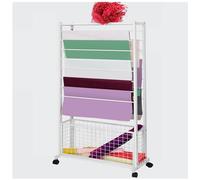 Portaribbon, Espositore porta nastro in metallo(White,80x33x150cm)