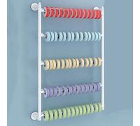 Portaribbon, Supporto a parete for nastri in metallo(White,L70xH90cm/7-tier)