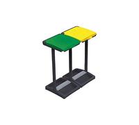 PORTARIFIUTI PER RACCOLTA DIFFERENZIATA 2 p. cm 65 x 36 x 82 gial./verde