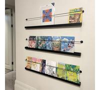 Portariviste a 3 ripiani - Set da parete per ufficio e reception, supporto salvaspazio per letteratura, design elegante e funzionale per casa e spazio di lavoro