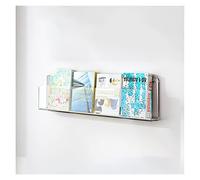Portariviste a più livelli in acrilico trasparente, scaffale da parete per librerie e riviste, per ufficio, soggiorno, sala d'attesa, elegante espositore per letteratura e brochure (trasparente