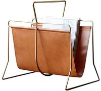 Portariviste creativo in pelle con maniglia portariviste portariviste organizer da scrivania per casa soggiorno riviste arredamento