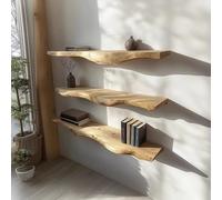 Portariviste da parete, 3 pezzi, libreria dietro la porta, facile da installare, design salvaspazio, angoli arrotondati, finitura elegante per camera da letto, salotti e aule (100 x 20 x 2,5 cm)