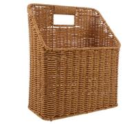 Portariviste da Parete in Vimini Sintetico Manico e Supporti | Organizzatore Decorativo per Lettere e Letture, Montaggio Semplice, Design Piatto per Bagno e Ufficio