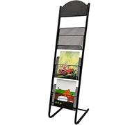 Portariviste da pavimento, elegante espositore in metallo per organizzare riviste e opuscoli in ufficio, soggiorno e biblioteca