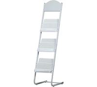 Portariviste da pavimento, elegante espositore in metallo per organizzare riviste e opuscoli in ufficio, soggiorno e biblioteca