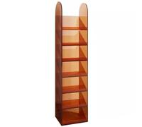 Portariviste da Pavimento per Ufficio Domestico, Soggiorno, espositore per brochure e riviste, libreria in Acrilico a 7 Ripiani per quaderni/raccoglitori/Buste, Brown