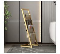 Portariviste da terra Portalibri e giornali Portaopuscoli Portainformazioni Design a più livelli(Gold,33x33x93cm)