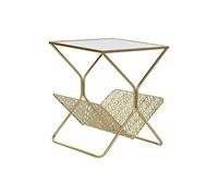 Portariviste DKD Home Decor Dorato Metallo Specchio 45 x 45 x 55 cm