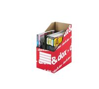 Portariviste Dox&Dox - 17 x 35 x 25 cm - bianco/rosso - Esselte Dox