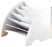 Portariviste Extra Large in Formato A3, per Ufficio E Scuola, Bianco, per Scrivania, Portadocumenti, Vassoio Portalettere(7L/D)