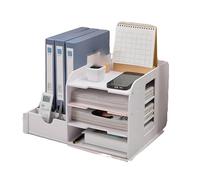 Portariviste Extra Large in Formato A3, per Ufficio E Scuola, Bianco, per Scrivania, Portadocumenti, Vassoio Portalettere(4L/C)