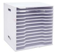 Portariviste Extra Large in Formato A3, per Ufficio E Scuola, Bianco, per Scrivania, Portadocumenti, Vassoio Portalettere(12L/B)