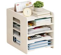 Portariviste Extra Large in Formato A3, per Ufficio E Scuola, Bianco, per Scrivania, Portadocumenti, Vassoio Portalettere(5L/A)