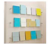 Portariviste in acrilico, 3 confezioni porta riviste in acrilico trasparente espositore da parete for(3pack,L70cm(27.5in))