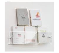 Portariviste in acrilico, Porta brochure in acrilico da parete, scaffale for libri, porta riviste trasparente, portaoggetti for letteratura(Clear,60cm/26in)