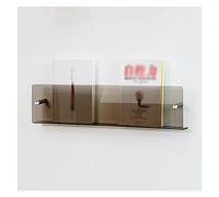 Portariviste in acrilico, Porta brochure in acrilico da parete, scaffale for libri, porta riviste trasparente, portaoggetti for letteratura(Grey,100cm/39.4in)