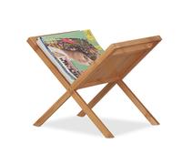 Relaxdays 2 portariviste in bambù, da Collezione, Maniglie, maneggevoli, salvaspazio, in Piedi, A4, DIN A5, Colore Naturale, 90% 10% Fibra di Legno, Marrone, 40 x 40 x 30 cm