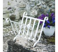 Portariviste in ferro Battuto un riccio Dimensioni 41x28xh 27 cm stile shabby chic colore bianco pastello bianco