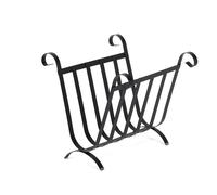 Portariviste in ferro Battuto un riccio Dimensioni 41x28xh 27 cm stile shabby chic colore Nero Opaco nero