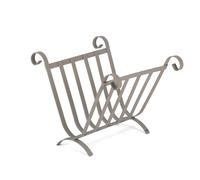 Portariviste in ferro Battuto un riccio Dimensioni 41x28xh 27 cm stile shabby chic colore Tortora tortora