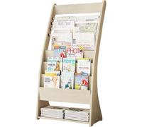 Portariviste in legno resistente, multiuso, supporto da pavimento per opuscoli, libri e giornali, elegante espositore antiscivolo per soggiorno o organizzazione dell'ufficio