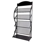 Portariviste in metallo | Dimensioni multiple multicolori: ideali for l'organizzazione della sala d'attesa dell'ufficio domestico(Black,48x32x148cm)