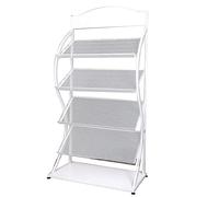 Portariviste in metallo | Dimensioni multiple multicolori: ideali for l'organizzazione della sala d'attesa dell'ufficio domestico(White,48x32x148cm)