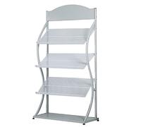Portariviste in metallo | Dimensioni multiple multicolori: ideali for l'organizzazione della sala d'attesa dell'ufficio domestico(White,48x32x137cm)