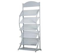Portariviste in metallo | Dimensioni multiple multicolori: ideali for l'organizzazione della sala d'attesa dell'ufficio domestico(White,70x32x156cm)