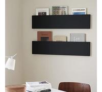 Portariviste in metallo nero da appendere alla parete, scaffali e scaffali per libri, portadocumenti, organizzatore di posta per la casa, espositore decorativo per letteratura da parete, 90 cm (35 3/