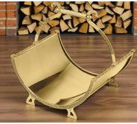 Portariviste in ottone vintage per legna da ardere con motivo greco di meandro, 42 cm x 41 cm