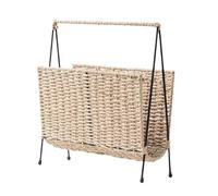 Portariviste intrecciato a mano, cestino decorativo per riviste, per soggiorno, stanza dei bambini, ufficio, decorazione stand