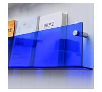 Portariviste, Moderno espositore da Parete per riviste e Libri in Acrilico Trasparente, Versatile portadepliant e portadischi per casa, Ufficio, Reception - Blu, 1 Confezione, Grande