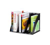 Portariviste modulare - 6 divisori regolabili - 30 x 22 x 22 cm - nero - Cep